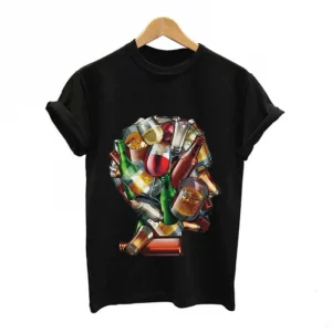 camiseta hombre negra noche